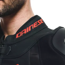 Dainese SUPER SPEED 4 - PERFORIERTE LEDER-MOTORRADJACKE HERREN BLACK-MATT/WHITE/FLUO-RED
