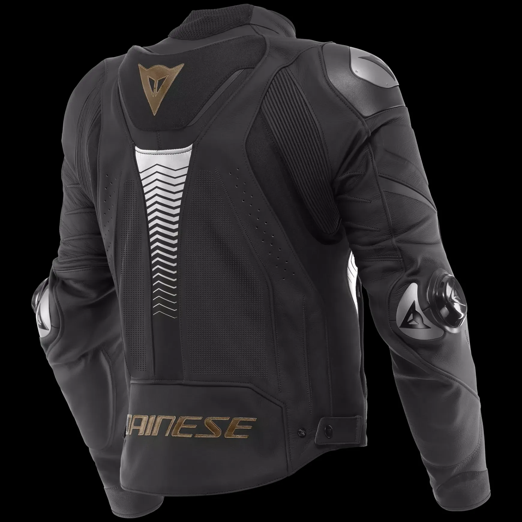 Dainese SUPER SPEED 4 - PERFORIERTE LEDER-MOTORRADJACKE HERREN BLACK/TIBETAN PLATINUM/WHITE Online