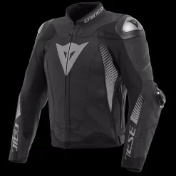 Dainese SUPER SPEED 4 LEATHER JACKET BLACK-MATT/CHARCOAL-GRAY Sale