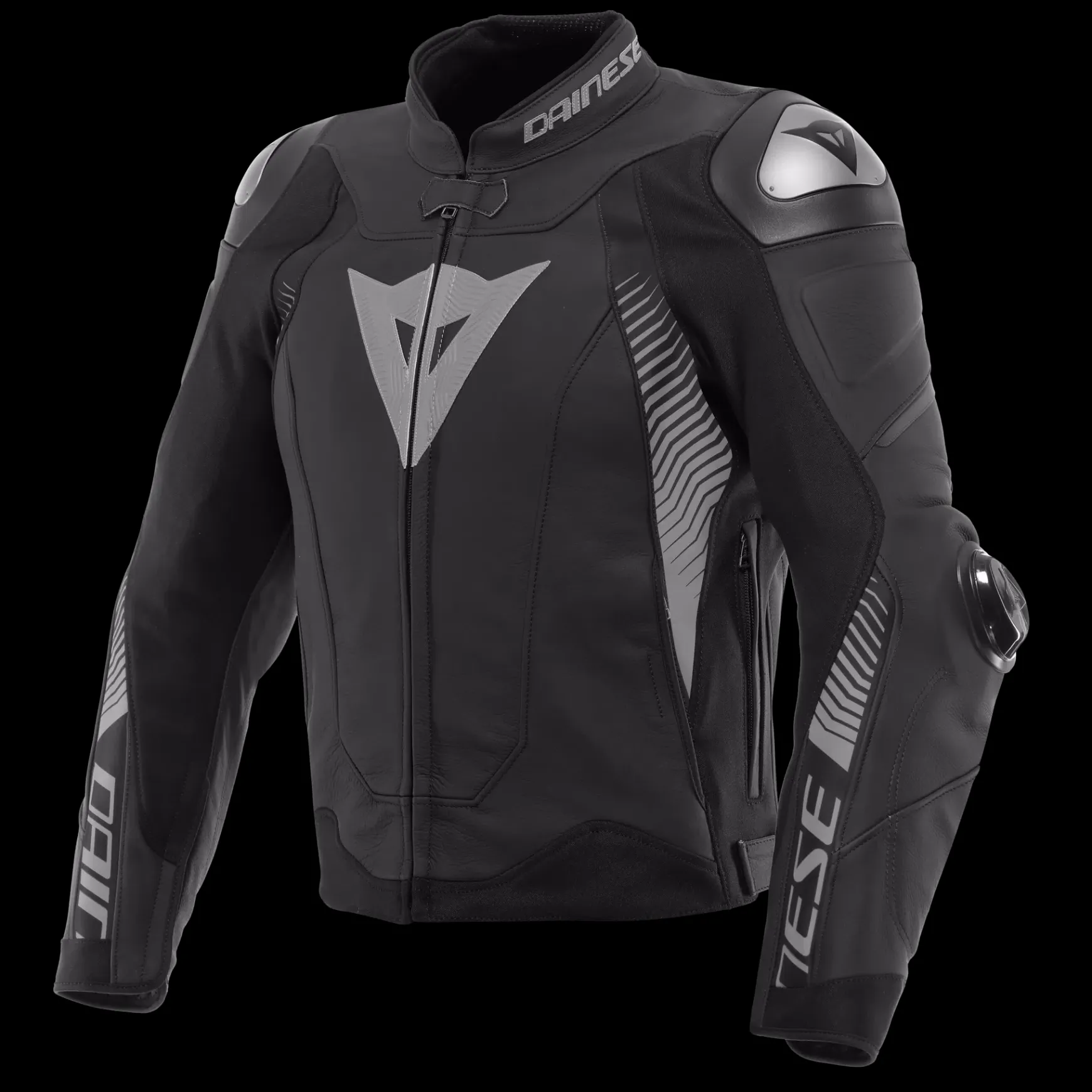 Dainese SUPER SPEED 4 LEATHER JACKET BLACK-MATT/CHARCOAL-GRAY Sale