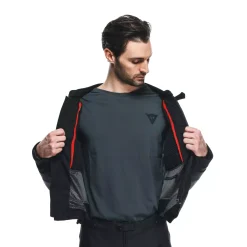 Dainese SUPER SPEED 4 LEATHER JACKET BLACK-MATT/CHARCOAL-GRAY Sale