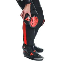 Dainese SUPER SPEED - MOTORRADHOSE AUS LEDER HERREN BLACK/WHITE/RED-FLUO