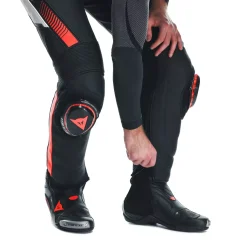 Dainese SUPER SPEED - MOTORRADHOSE AUS LEDER HERREN BLACK/WHITE/RED-FLUO