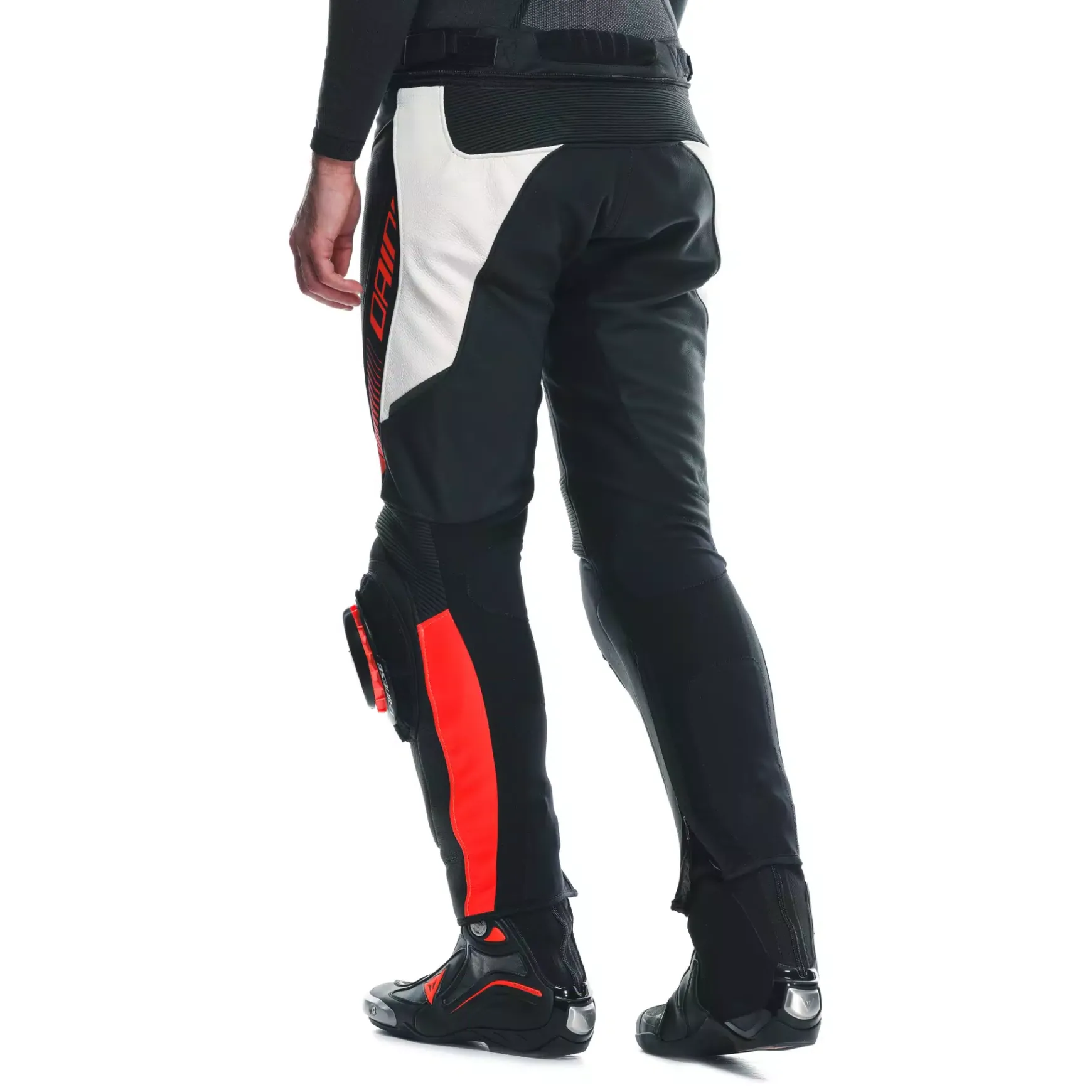 Dainese SUPER SPEED - MOTORRADHOSE AUS LEDER HERREN BLACK/WHITE/RED-FLUO