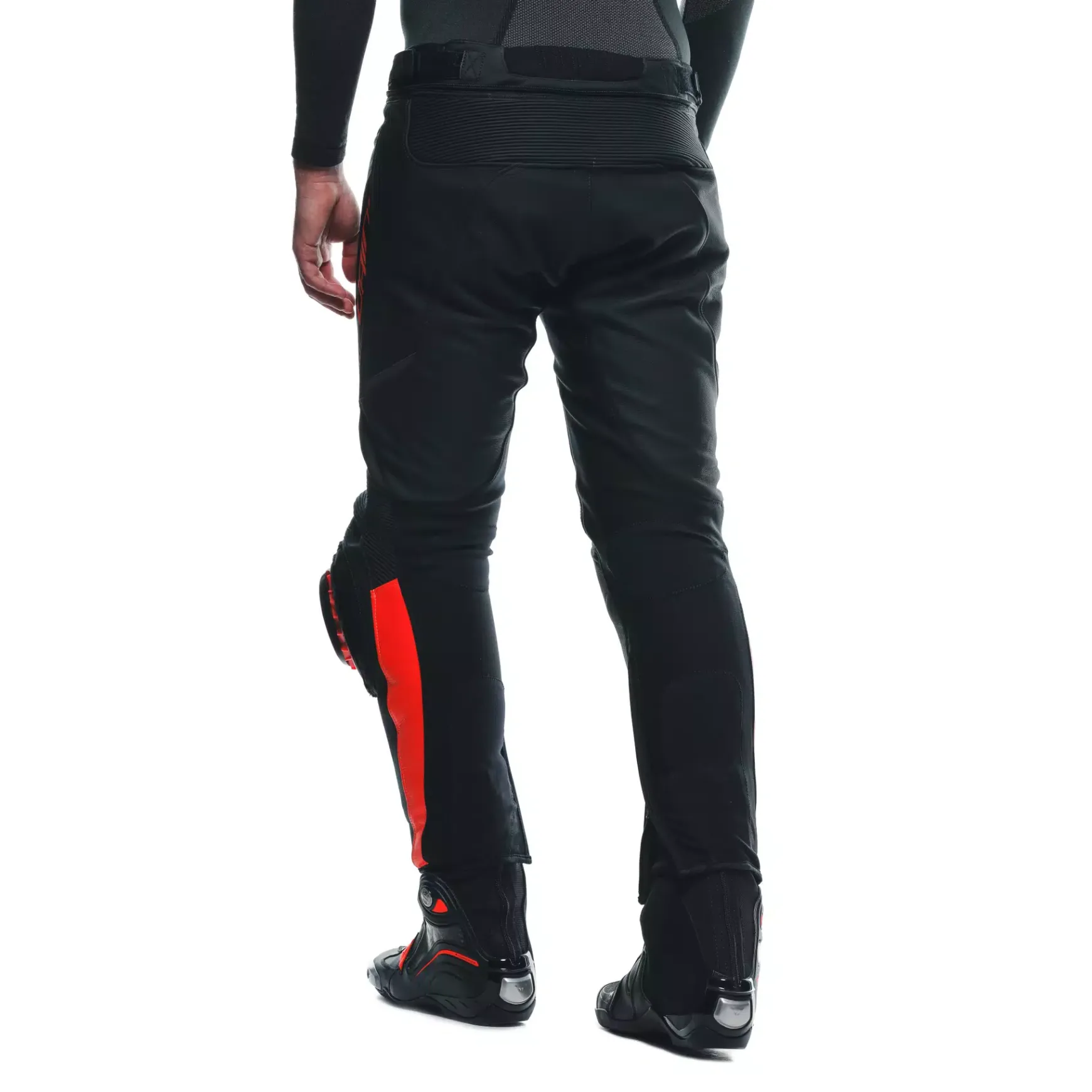 Dainese SUPER SPEED LEATHER PANTS BLACK/RED-FLUO Best