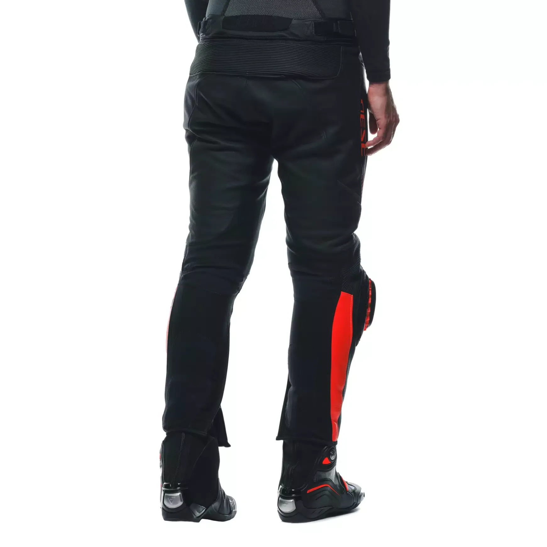 Dainese SUPER SPEED LEATHER PANTS BLACK/RED-FLUO Best