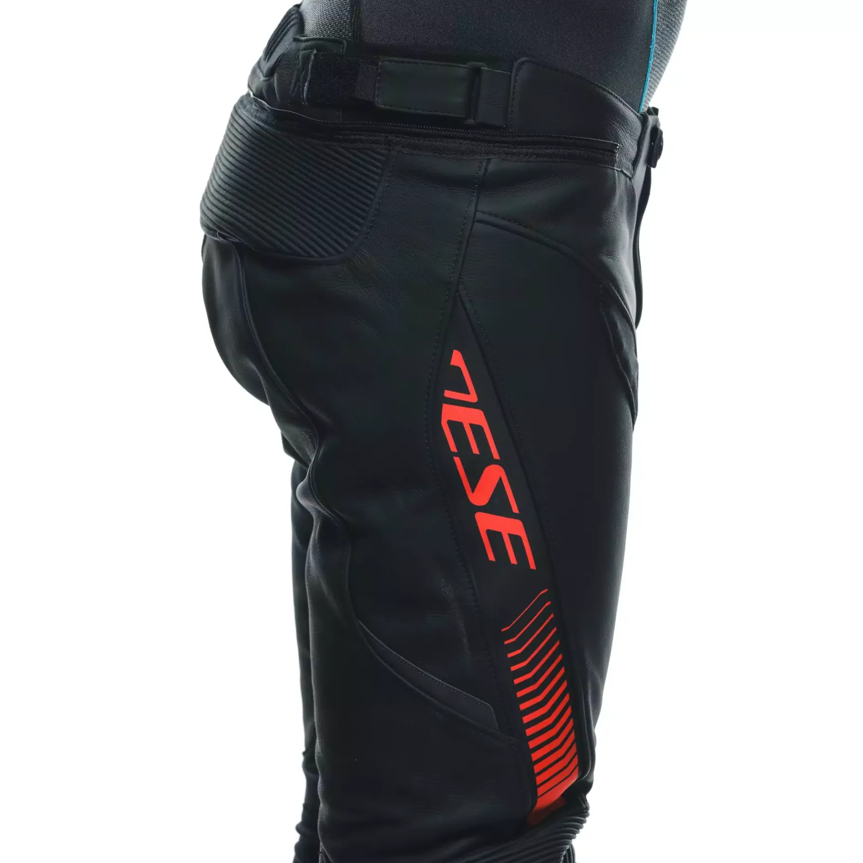 Dainese SUPER SPEED LEATHER PANTS BLACK/RED-FLUO Best