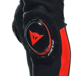 Dainese SUPER SPEED LEATHER PANTS BLACK/RED-FLUO Best