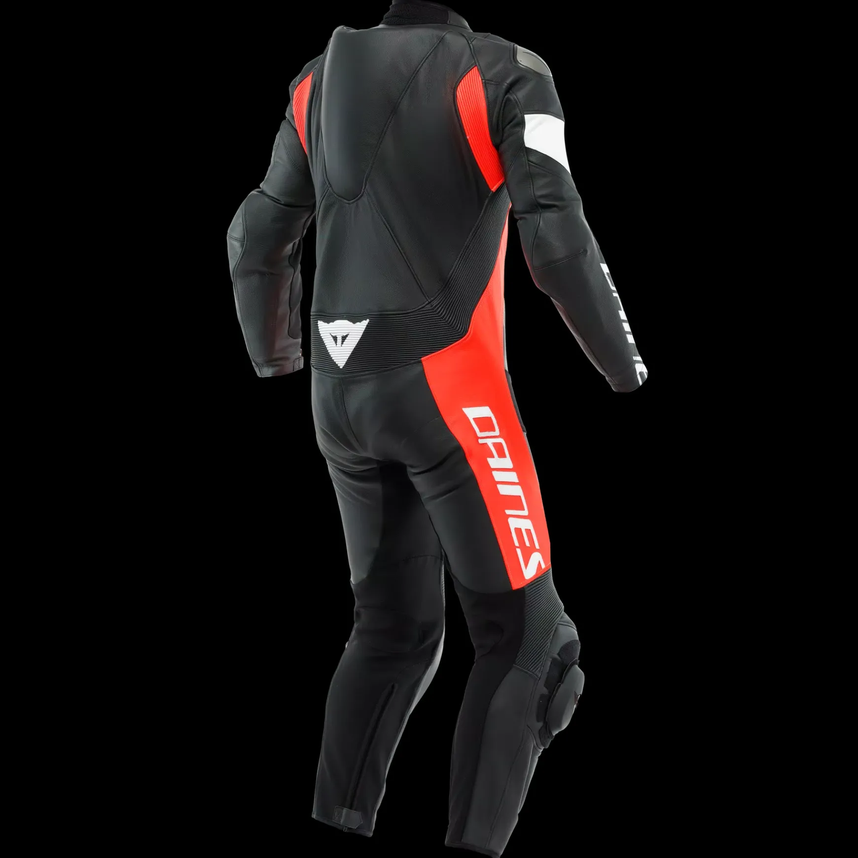 Dainese TOSA 1 PCS LEATHER SUIT PERF BLACK/FLUO-RED/WHITE Sale
