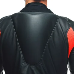 Dainese TOSA 1 PCS LEATHER SUIT PERF BLACK/FLUO-RED/WHITE Sale