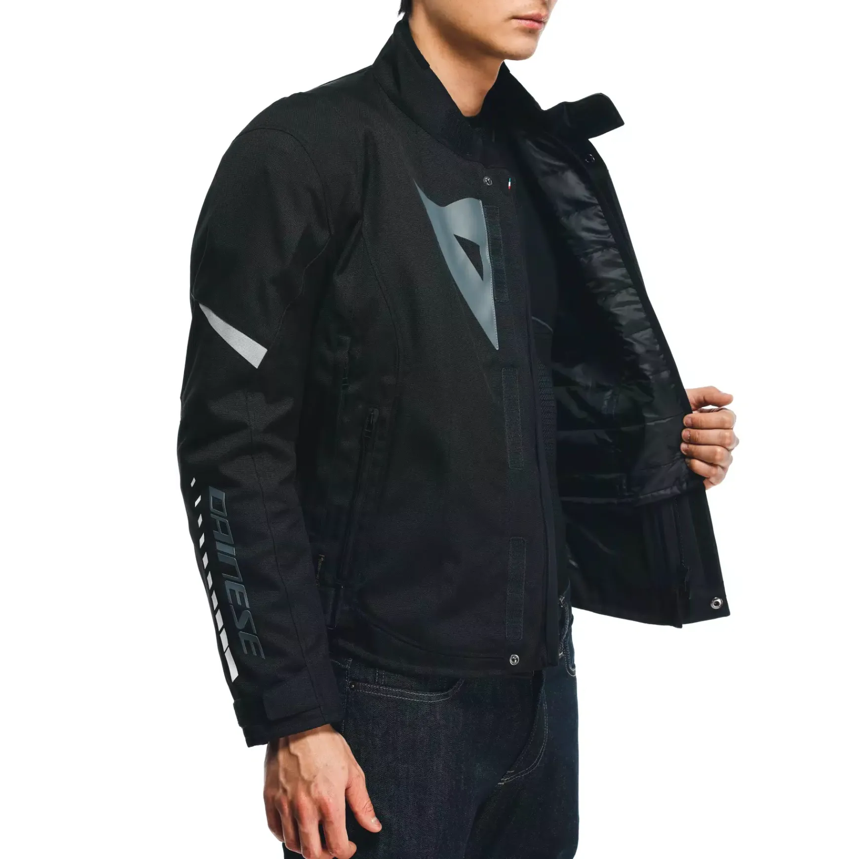 Dainese VELOCE D-DRY® JACKET BLACK/CHARCOAL-GRAY/WHITE Outlet