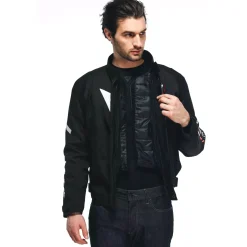 Dainese VELOCE D-DRY® JACKET BLACK/WHITE/LAVA-RED Outlet