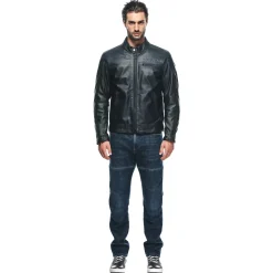 Dainese ZAURAX LEATHER JACKET BLACK Outlet