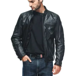 Dainese ZAURAX LEATHER JACKET BLACK Outlet